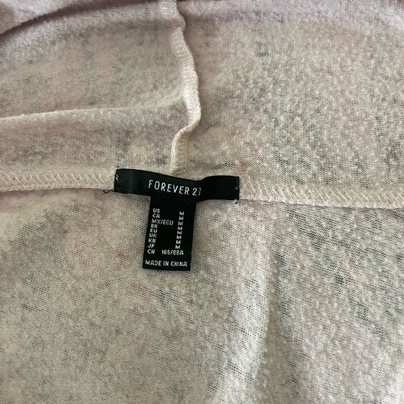 Forget 21 Pink Zip Up Sweatshirt - Picture 3 of 5
